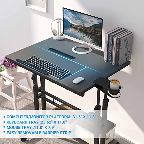 Panta FH-RLD-BK Mobile Standing Desk, Adjustable Rolling Computer Desk thumb #4