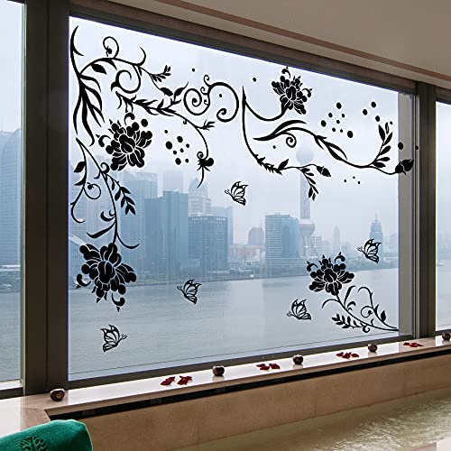 Vinilo Decorativo Black Vines Flores, 2 piezas 30x90 cm miniatura 4