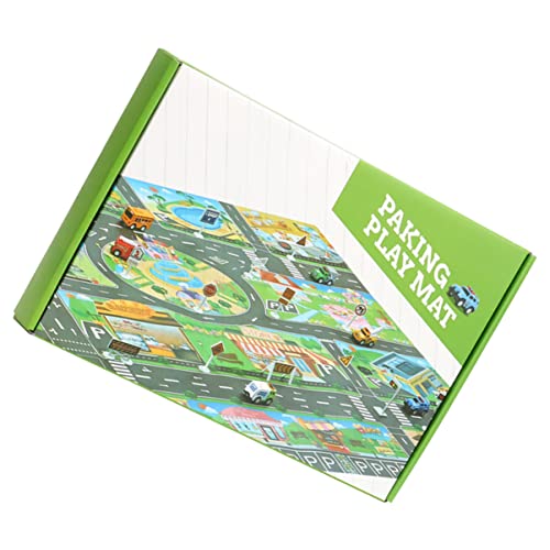 BRIGHTFUFU Educational Indoor Plaything Traffic Parking Toys Set Boys and Girls Car Toys Realistic Traffic Signs for Learning