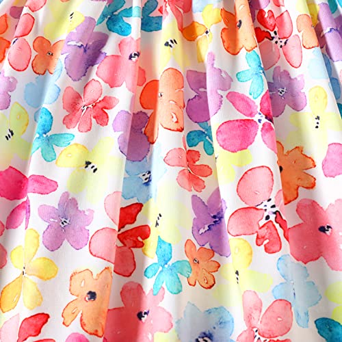 2T 3T Toddler Baby Girl Dress Floral Sundress Short Sleeve Summer Dress Print Sleeveless Dresses #TOP4