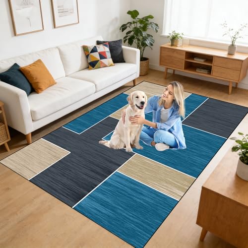 Runner de alfombra de diseño moderno con acabado suave 6