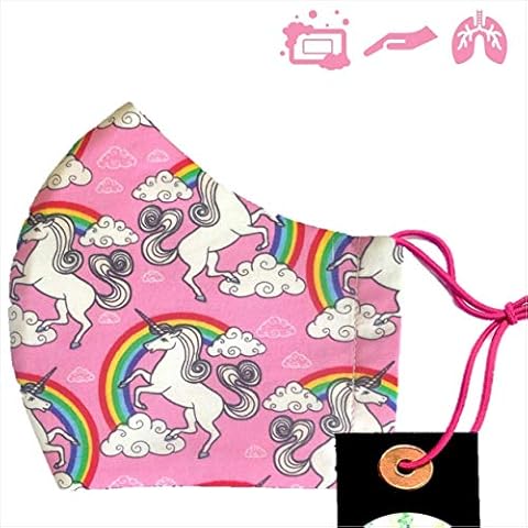 Magical Unicorn kids face mask 100% pure cotton reusable Cover