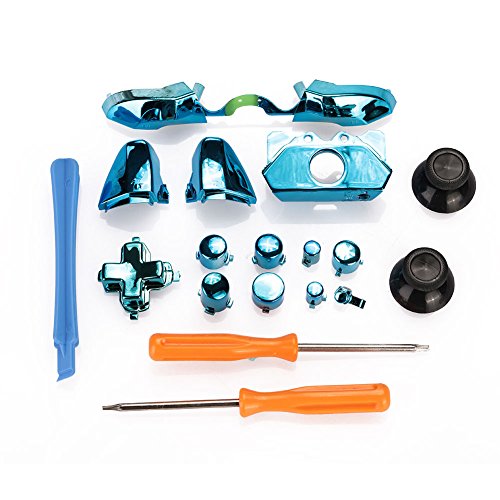 Image of Replacement Parts Repair Full Set ABXY Dpad Triggers Buttons Kits Controller Mod L1 R1 L2 R2 for XboxOne Elite (Blue)