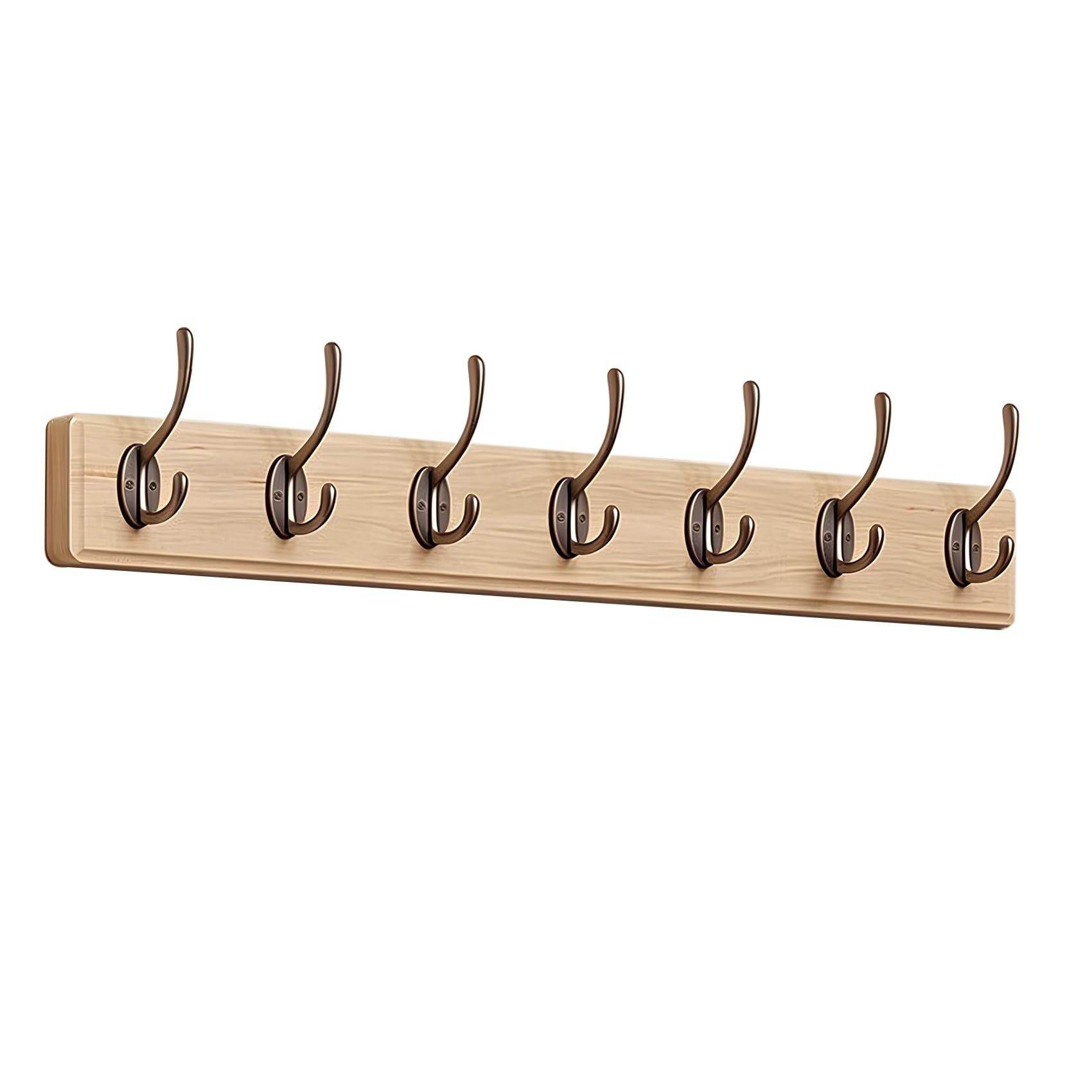 Tzufa Crude Wood Solid Wood Coat Hooks Wall Mounted Coat Rack Decorative Vintage Key Hanger
