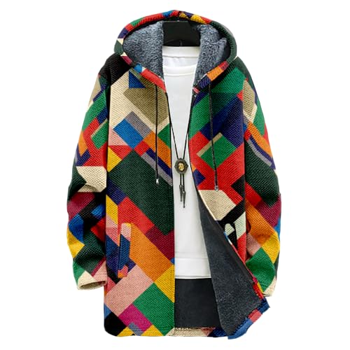 Long Winter Coats for Men Cardigan Sweaters for Men Plus Size Long Sleeve Full Zip Hoodies Jacket With Pockets