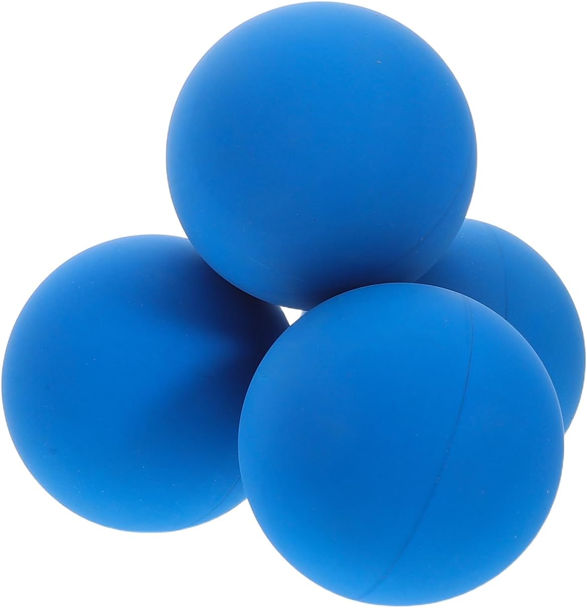 WHAMVOX 4 Pack High Bounce Squash Training Balls - Elastic Rubber Balls for Kids Adults Reaction Practice (Blue, 2.36")