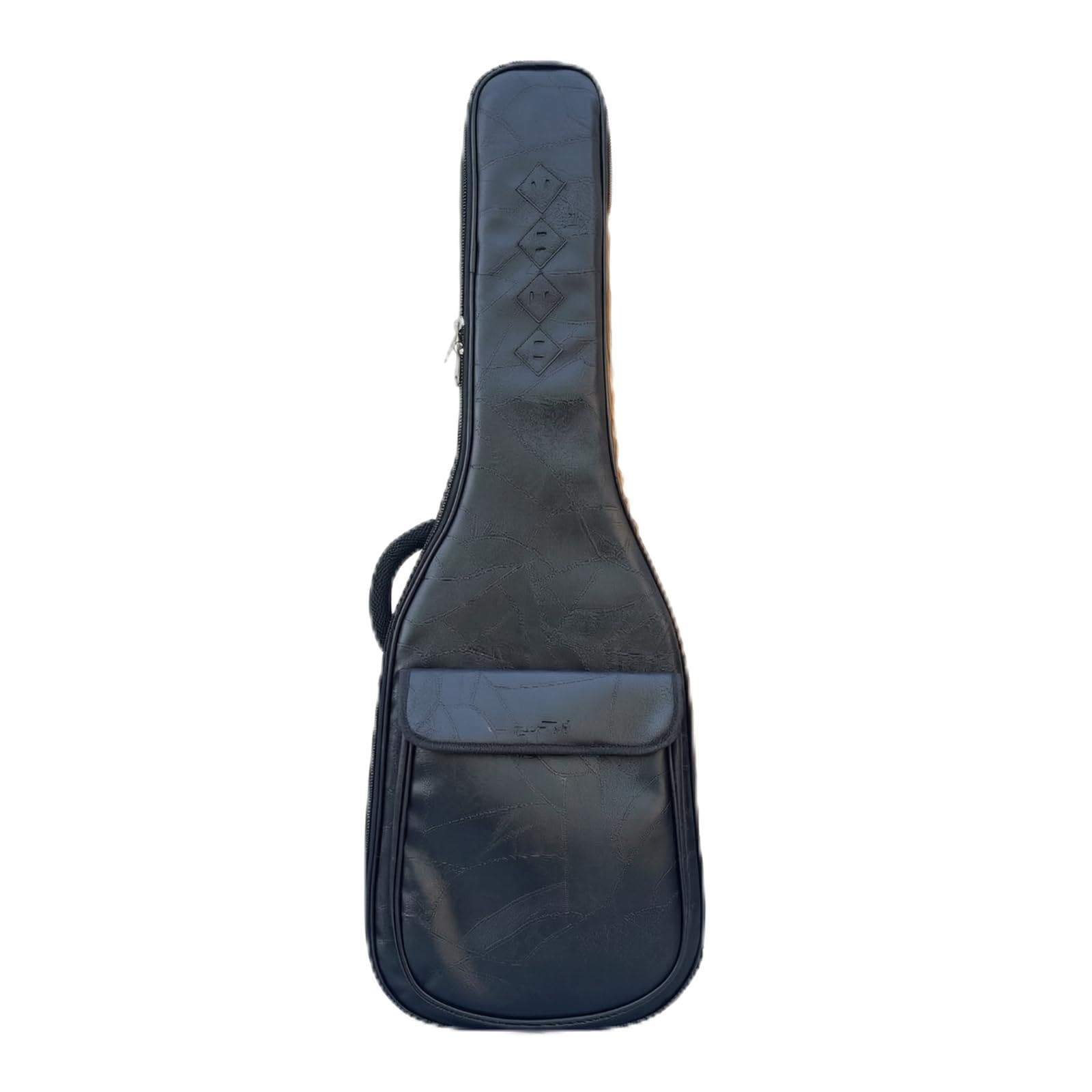 harayaa Custodia Chitarra Borsa Sacca Astuccio in Similpelle con Imbottitura Spessa E Esterno Resistente All’acqua Scomparto Anteriore per Spartiti E Plettri, Array, Nero Profondo