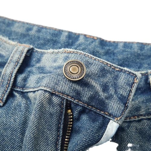 Jeans Pants Trousers Denim Autumn Men's Loose Classic Spray Paint Washed Retro4