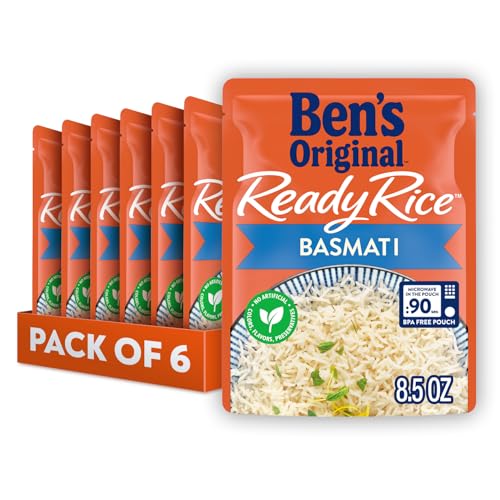 BEN'S ORIGINAL Ready Rice Basmati Rice, Easy Side Dish, 8.5 oz Pouch (Pack of 6)