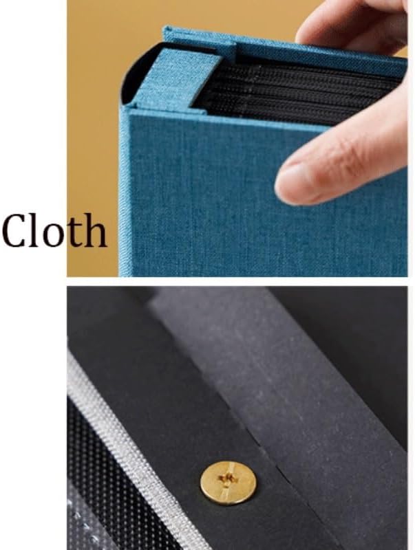 Travel Growth Commemorative Book ﻿ Linen Album Window Self Adhesive Thin DIY Album Large Capacity Applicable to photos, receipts, star cards, etc(black-JoJo's Bizarre Adventure1)