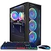 STGAubron Computadora de escritorio para videojuegos, Radeon RX 580 8G, Intel Core I7 8th hasta 4.10 GHz, 16G DDR4, 512G SSD, WiFi 6 y BT 5.2, ventilador RGB x4, Windows 11 Home