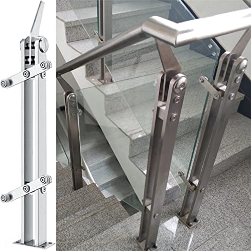 Poteaux de balustrade avec pinces pour verre pour un garde-corps transparent et sécurisé