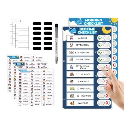 Tabla De Actividades Diarias Para Niños,Pizarra Magnética Para Programa Visual - Tabla De Horarios De Juguete Educativo Para Niños,Para Refrigerador Pizarra Blanca Estudio Dormitorio Aula