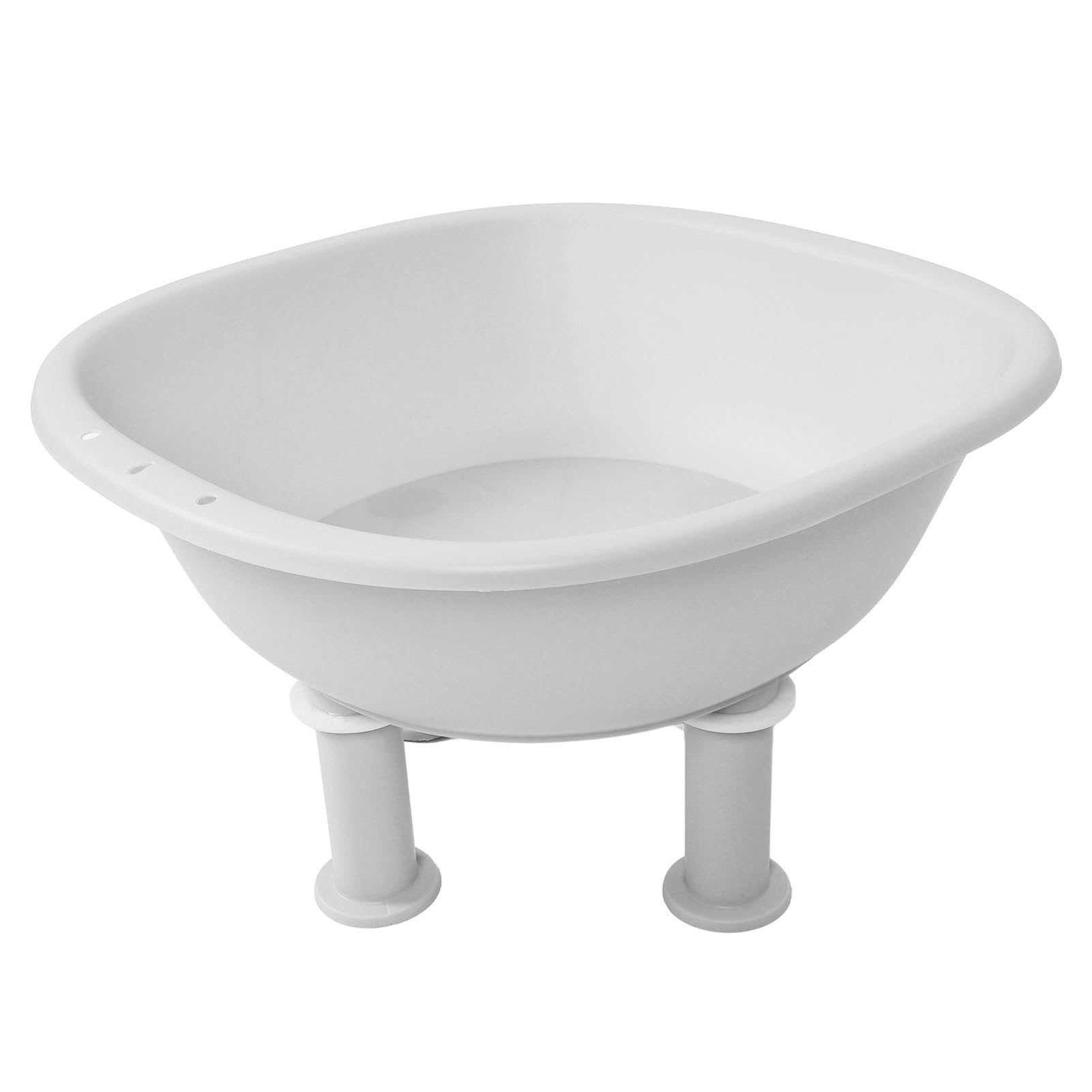 Schwangerschafts-Bidet-Hämorrhoiden-Sitzbad, Klappbare Beine, Großes Fassungsvermögen, Versiegelter Abfluss, für Mütterpflege, Fußbad, Wäsche (WHITE)