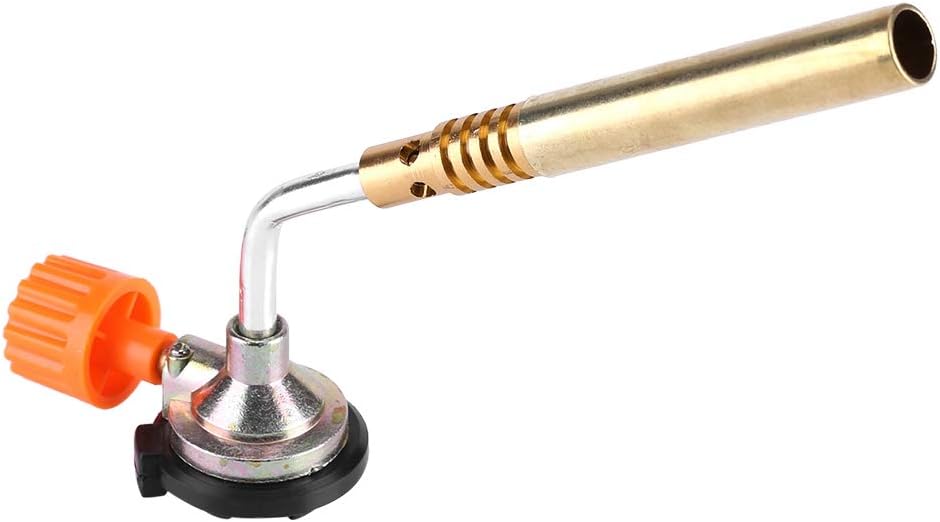 Gas Torch, 1300° Butane Gas Blow Torch, Flamethrower Burner, Gas Tank Nozzle, Hand Ignition Torch, for Cooking, Camping, BBQ, Workshops, Picnic Heating