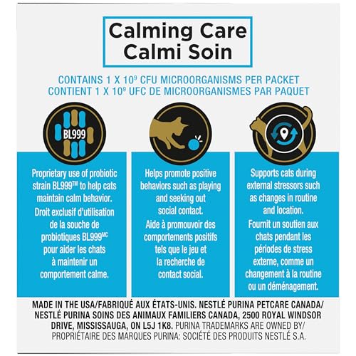Purina Pro Plan Veterinary Supplements Calming Care Powdered Cat Calming Probiotic - 1 g Sachet (30 Pack) - Image 3