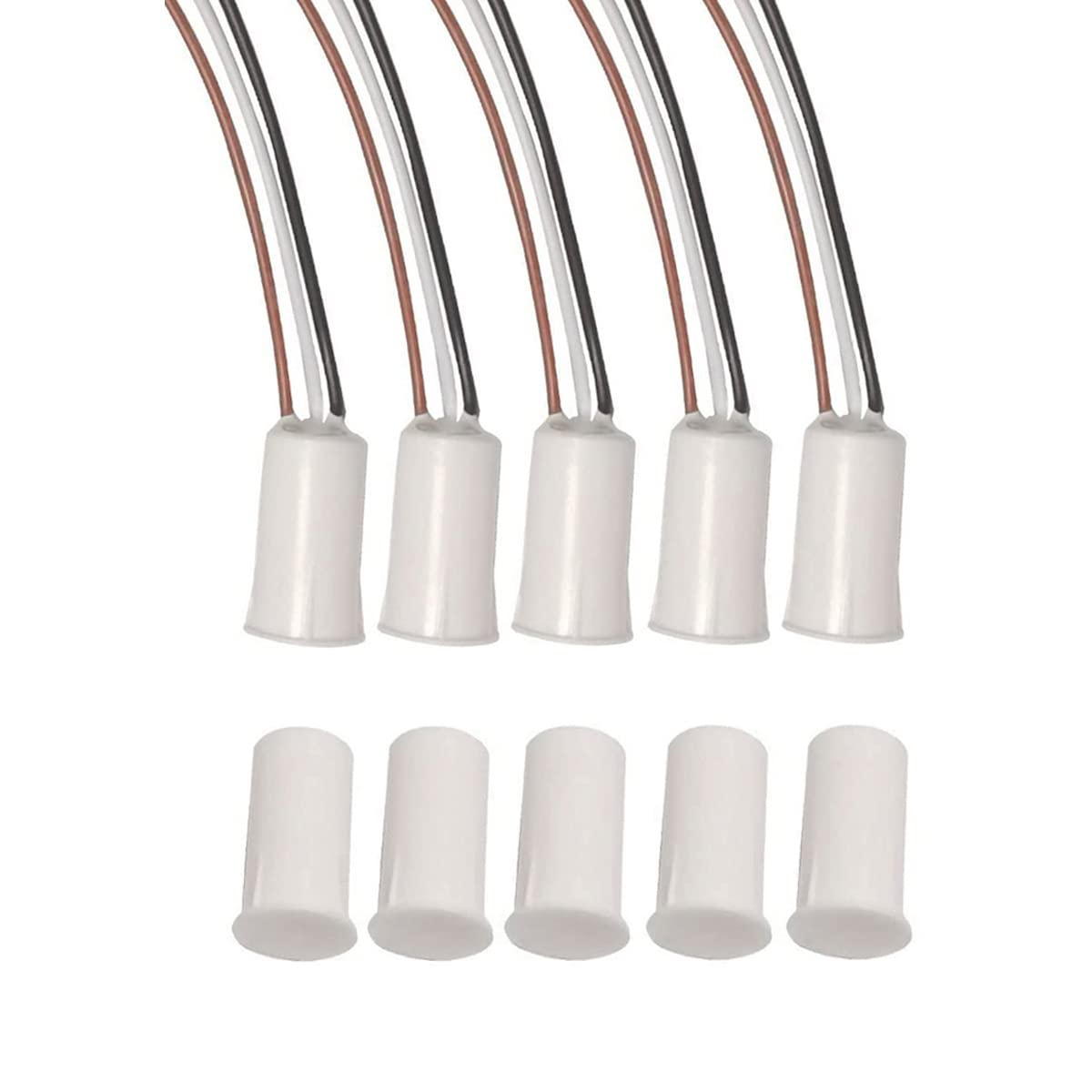 Magnetic Reed Switch RC-33 NC/NO Recessed Wired Door Window Alarm, Magneti Door Switch, Contact Sensor, for Home Security and Burglar Alarm Systems,