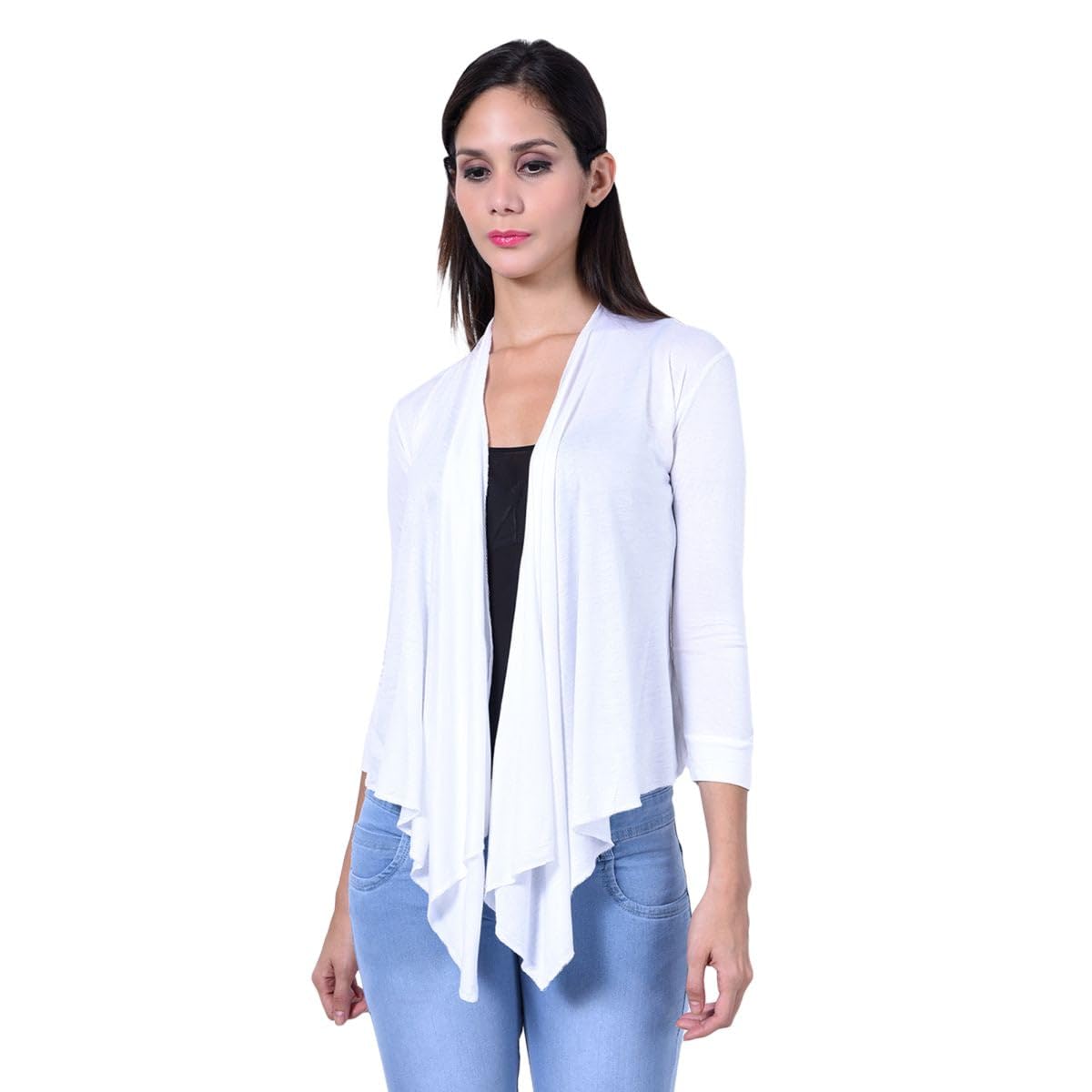 Amazon Brand - Nora Nico Women's Rayon Blend White Waterfall Shrug, XL-picture-45