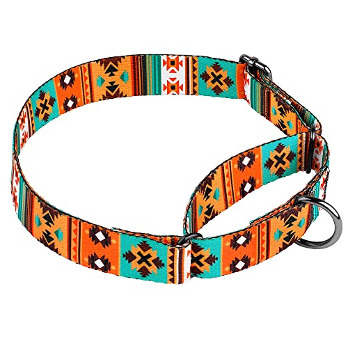 Murom Martingale Dog Collar Adjustable Tribal Pattern Aztec Training Nylon Pet Collars For Small Medium Large Dogs (Southwest, 19-24 Inches) #TOP4