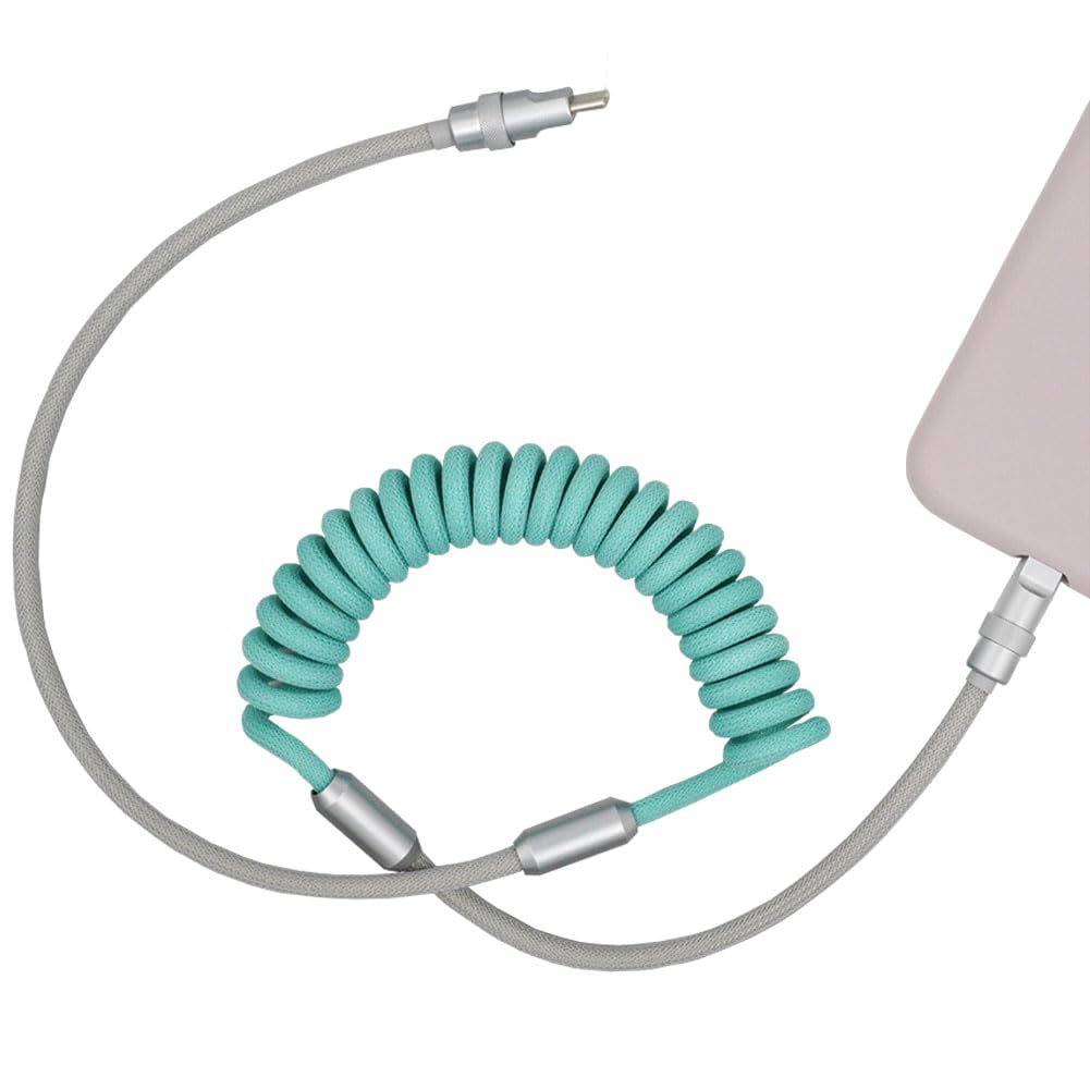 L*a様 iPhone&スマホ・タブレット（ジャンク品）充電ケーブル付き Amazon.co.jp: USBケーブル スパイラル バイカラー 充電ケーブル 充電