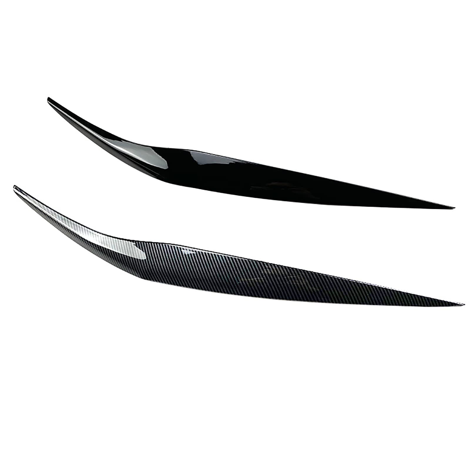 Sopracciglia per fari Auto, per Ford Fiesta MK6.5 2013-2017, Copertura per Sopracciglia per fari Auto, Strisce adesive Decorative per fari, Nero Lucido