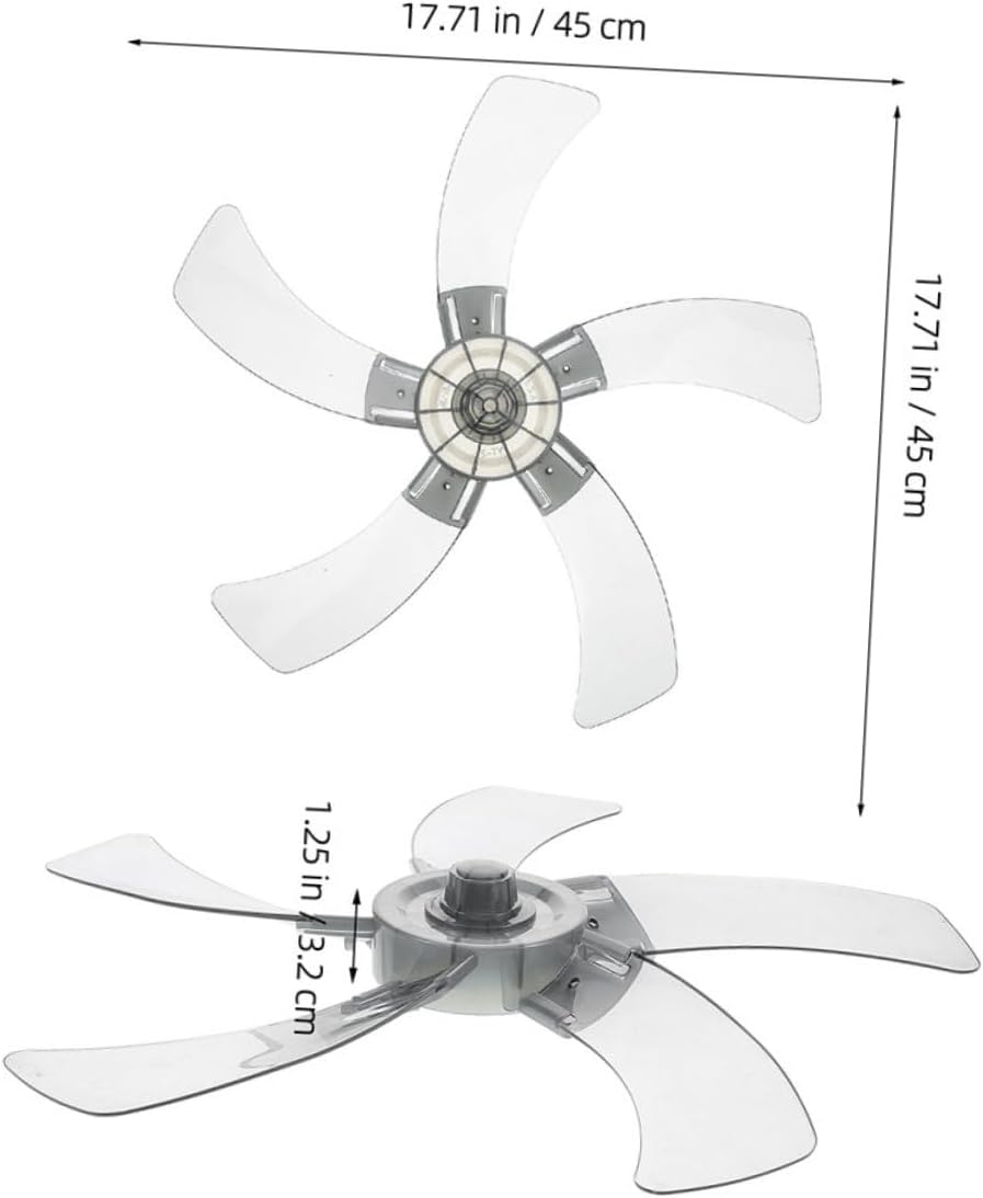 PRETYZOOM 1Set Replacement Plastic Fan Blades for Pedestal and Ceiling Fans and Noise Reducing Design Versatile Use for Indoor and Outdoor Cooling Compatible with Various Fan