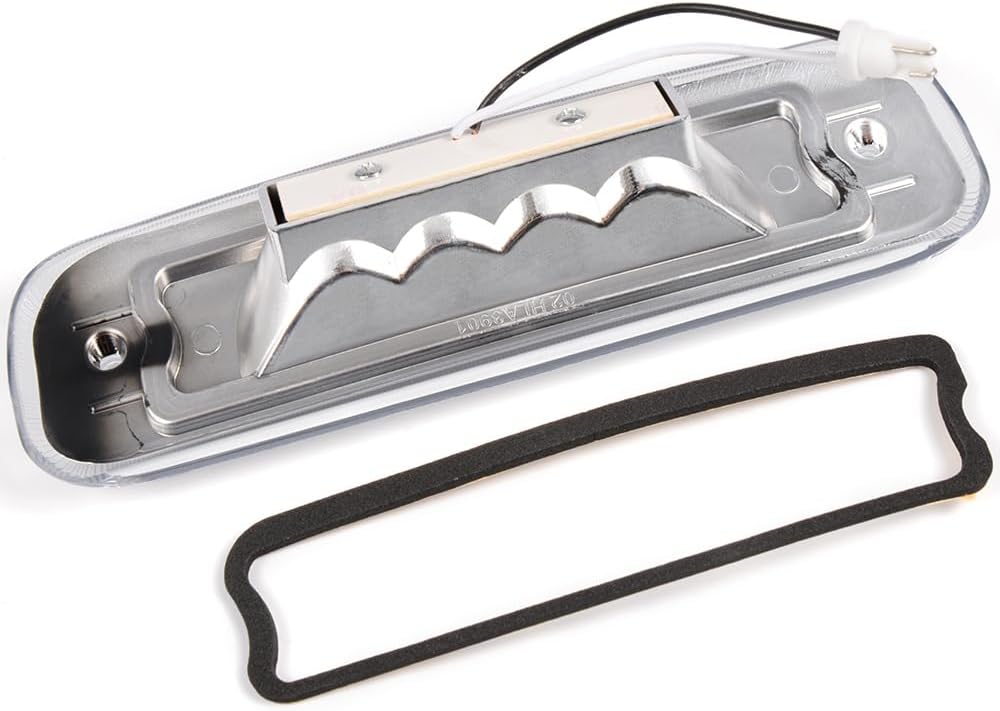 ALLGOOD LED Bar 3rd Third Brake Light, Compatible with Jeep Cherokee 1997-2001, High Mount Rear Tail Stop Light Cargo Lamp, Clear Lens Clear Housing