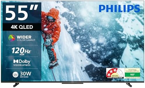 Philips 139 cm (55 inches) 8100 Series 4K Ultra HD Smart QLED Google TV 55PQT8100/94
