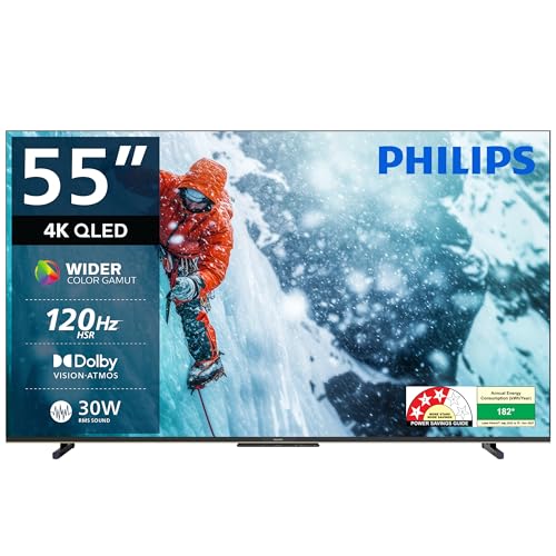 Image of Philips 139 cm (55 inches) 8100 Series 4K Ultra HD Smart QLED Google TV 55PQT8100 /94