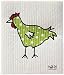 Swedish Treasures Wet-it! Cleaning Cloth, Spotted Green Chicken, Super Absorbent, Reusable, Biodegradable, All-purpose