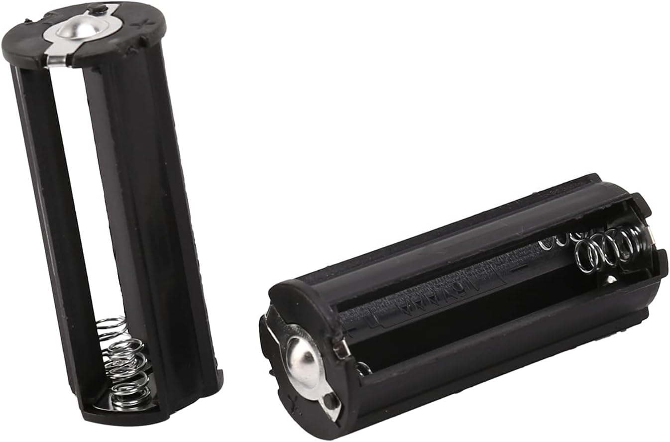 PurYupearl 2Pcs Black Battery Holder for 3 x 1.5V AAA Batteries Flashlight Torch Flashlights Handheld Flashlights, Size: 53 x 21mm/ 2.1 x 0.83 inch(L*D)