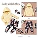 Okgirl Baby Girl Clothes Long Sleeve Hoodie Sweatshirt Floral Pants With Headband Outfit Sets (A-Yellow, 0-6 Months)
