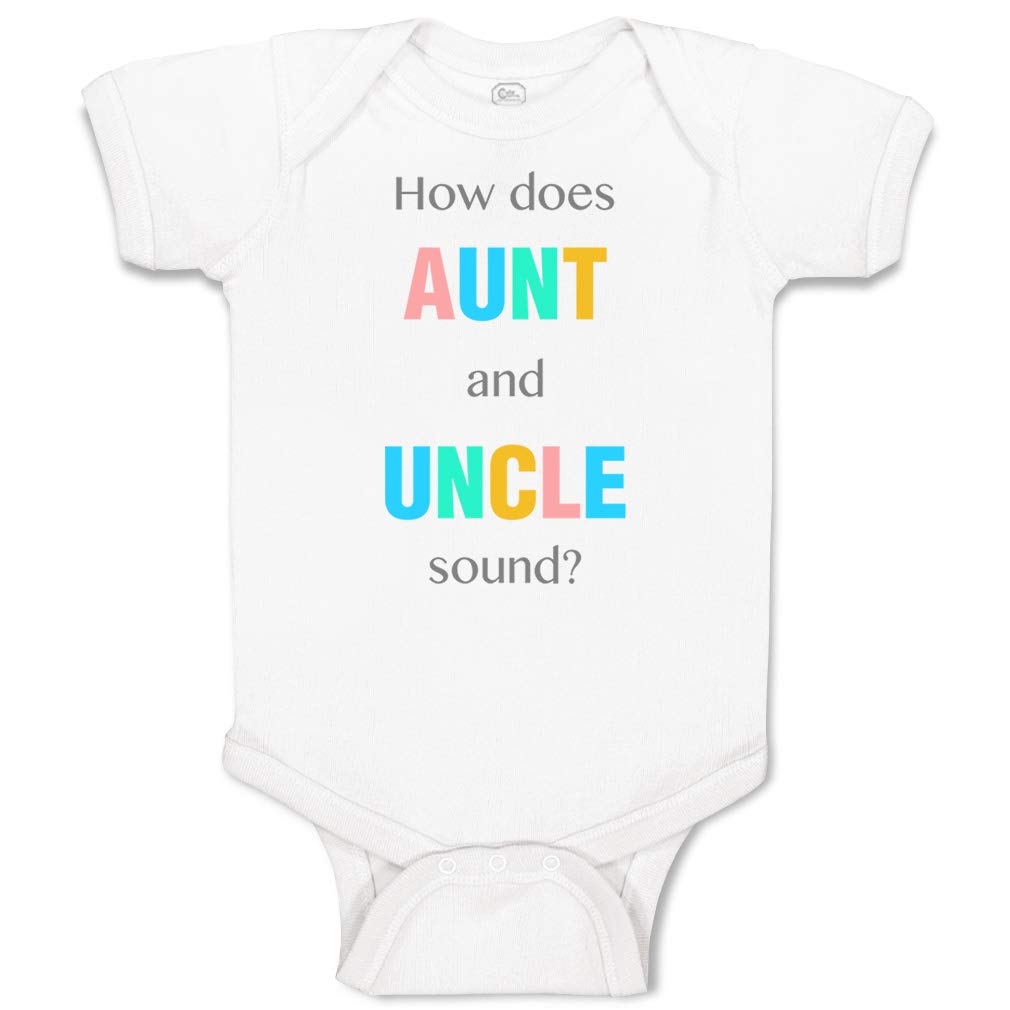 Cute Rascals Baby Bodysuit How Does Aunt and Uncle Sound Pregnancy Announcement Funny Cotton Boy & Girl Clothes White Design Only Newborn
