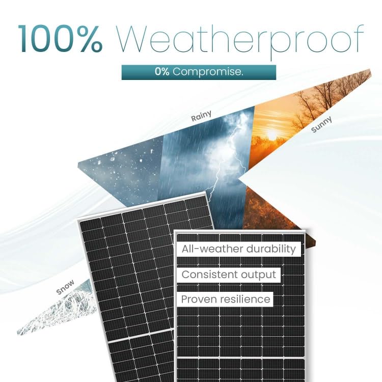 Image of 550 Watt Bifacial Mono Perc Solar Panel (Transparent Backsheet) II 144 Half-Cut Cell II 50.06V Voc II 13.06A Imp II 30 Years Performance Warranty | Pack of 8 (Pack of 2 * 4)