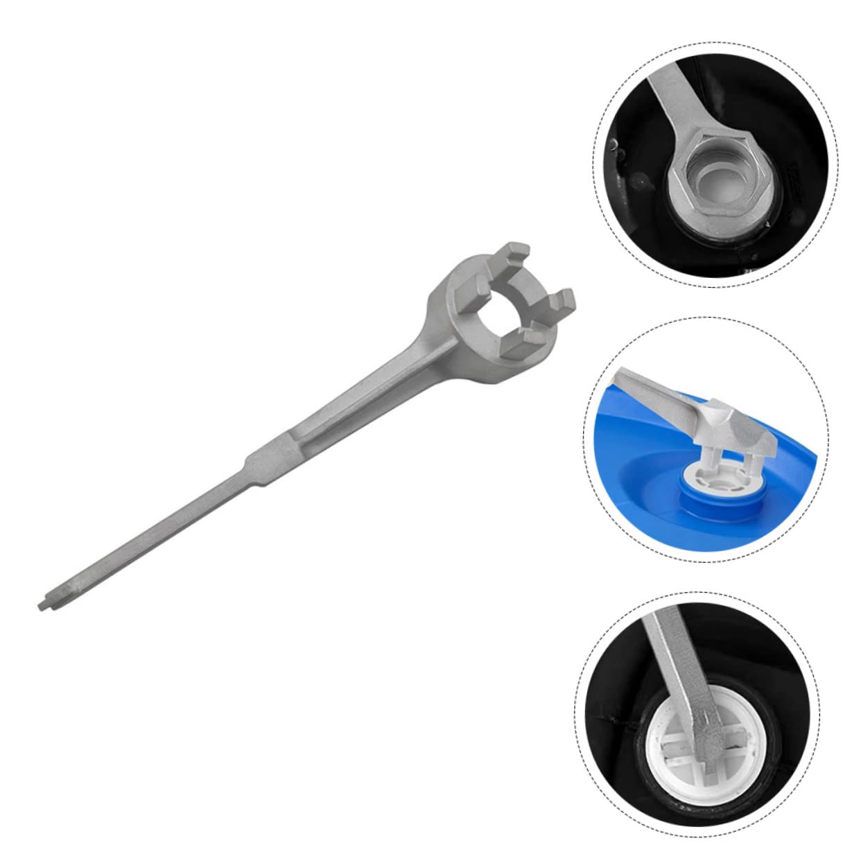 Veemoon Aluminium Fassöffner für 15 und 30 Gallonen Fässer Leichter und Bruchsicherer Drehverschlussöffner zum Einfachen Entfernen von Fassdeckeln
