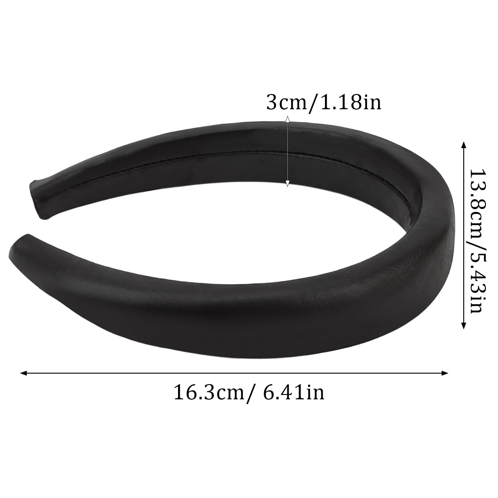 Padorul 2Pcs Padded Sponge Headbands for Women, Soft Wide Comfort Headband for Daily Use - Image 2