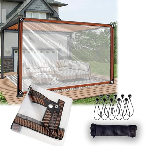 Bâche transparente avec œillets en vinyle PVC résistant - 2