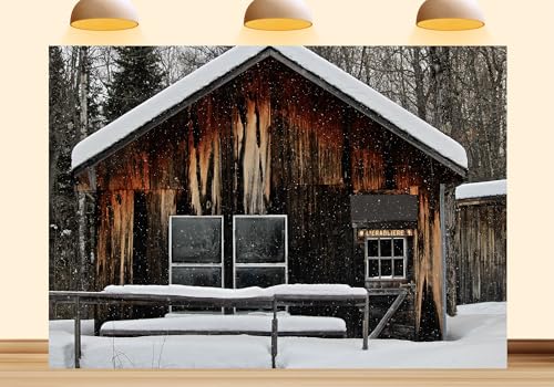 Forest Cabin Backdrop Alpine Timberline Cabin Old...