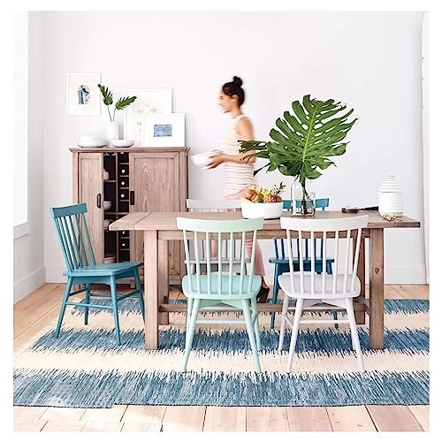 Image of APRODZ Mango Wood Dining Chairs Only | Wooden Set of 2 Dinning Chair for Kitchen & Dining Room Chair for Cafeteria Living Room Home, Bedroom, Cafe and Hotels (White)