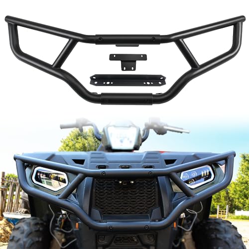 CPOWACE Front Brushguard Bumper Compatible with Polaris Sportsman 570 450 H.O Touring 2014-2020 Accessories Replace for #2879714 Heavy Duty Steel Brush Guard Bumper Protector