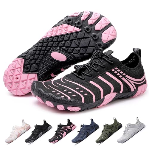 Image of Hike Barefoot Shoes Womens Men,Unisex Barefoot Water Shoes Breathable, Anti-Slip Hiking Footwear for Athletic Wide Toe Shoe Footwear for Hiking, Walking, Running, Yoga, and Water Sports