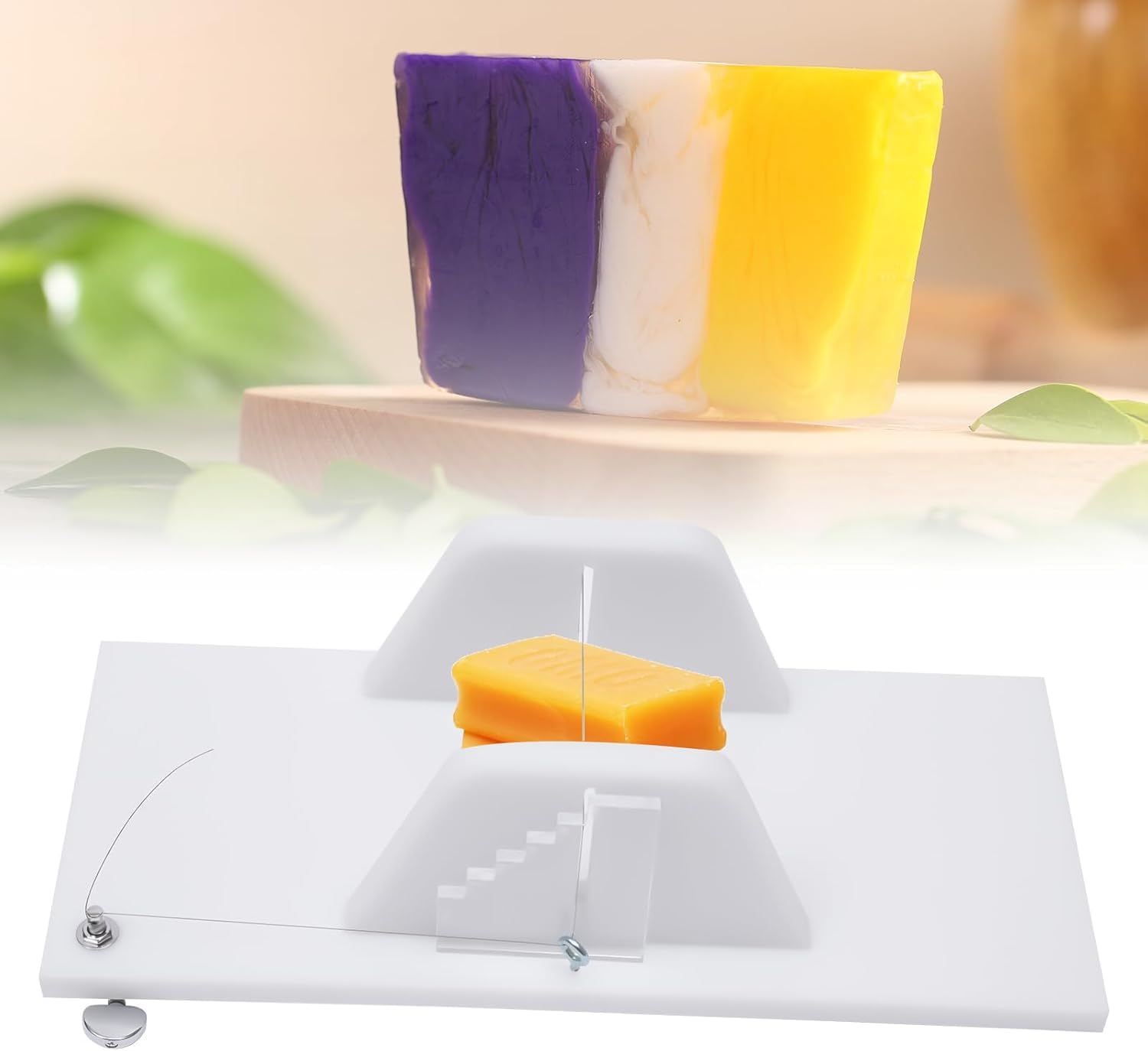 SBCGFY Handmade Soap Cutter,Professional Soap Slicing Kit,Handmade Soap Cutting Equipment, With 10 Wire Replacement,For Diy