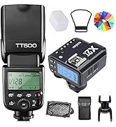 GODOX TT600 Camera Flash Speedlite with Godox Flash Trigger X2T-N for Nikon Cameras, 2.4G Wireles...