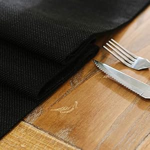 Dinning Table Runner 12 x 36 Inches Farmhouse Kitchen Coffee Burlap Table Runner for Holiday Party Black