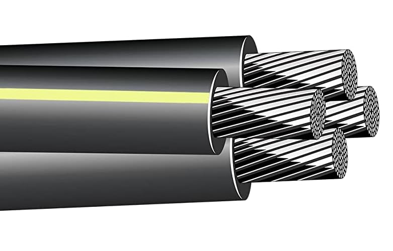 400' Aluminum URD Davidson 3/0-3/0-3/0-3/0 Cable Direct Burial Quadruplex Secondary Wire