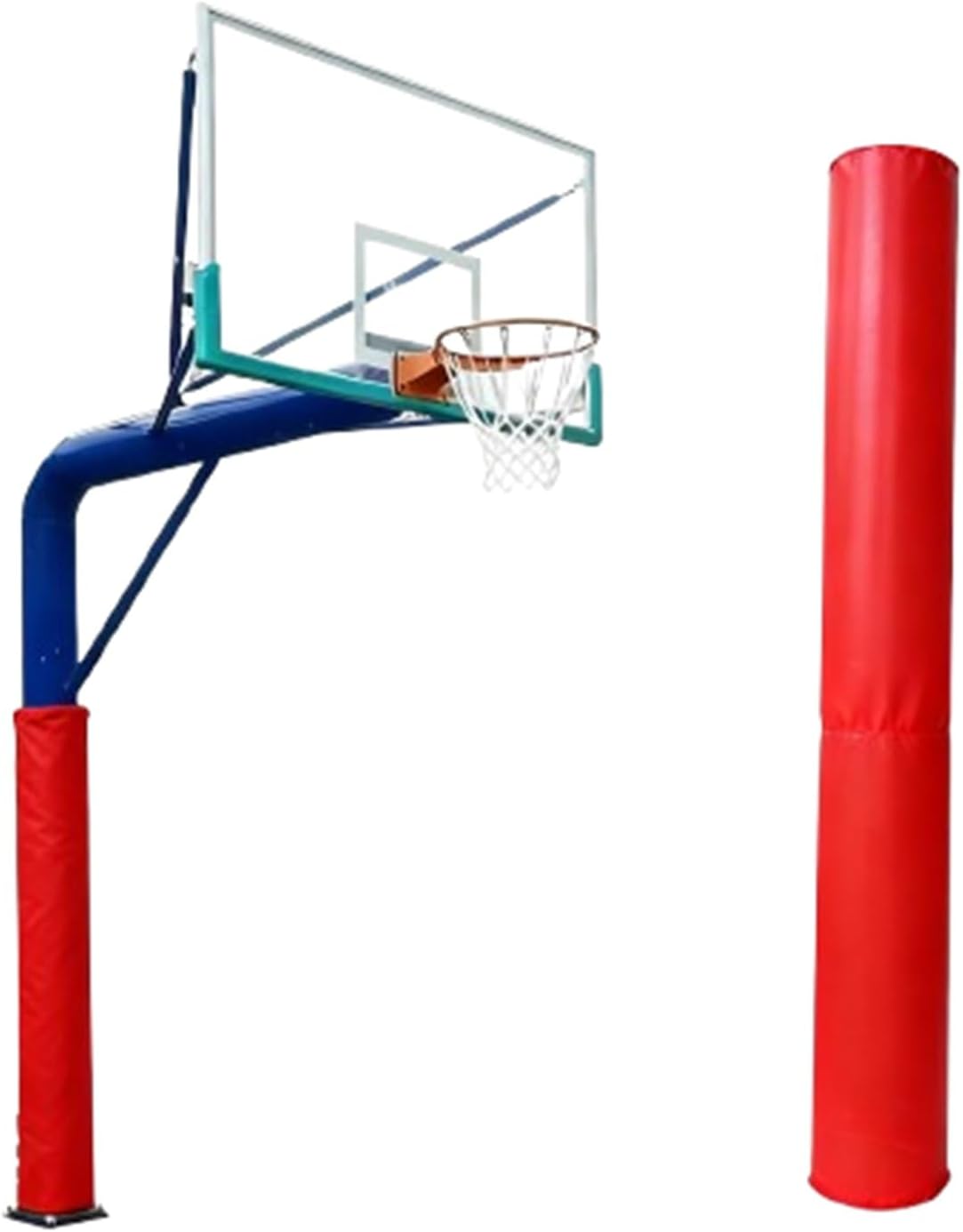 XPLKQXE Basketball Pole Pads, Heavy Duty Safety Pad, Round Pole Padding, All-Weather Suitable for Different Courts(Red,20x180cm)