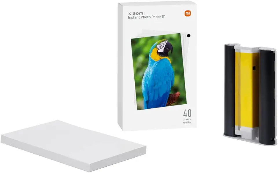 Xiaomi Papel fotográfico instantâneo 15 cm 40 folhas - para impressora fotográfica de mesa Xiaomi Instant Photo Printer 1S Set