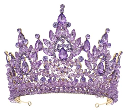Tiara de strass hecha a mano con perlas y cristal para novias elegantes