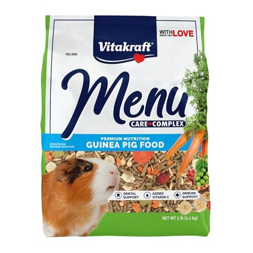 Vitakraft Menu Premium Guinea Pig Food - Alfalfa Pellets Blend - Vitamin and Mineral Fortified 5 Pound (Pack of 1)