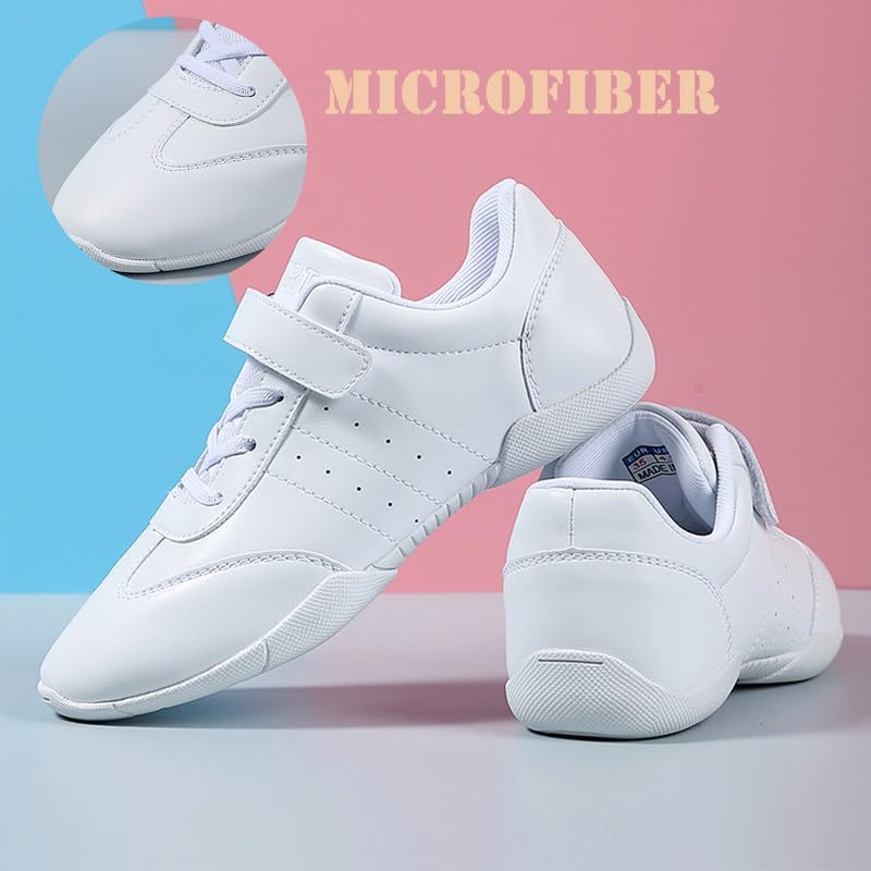 Mnplciea White/Black Cheer Shoes for Girls Cheer Shoes Girls Cheerleading Shoes Gymnastics Shoes Dance Shoes White Tennis Shoes Girls…3